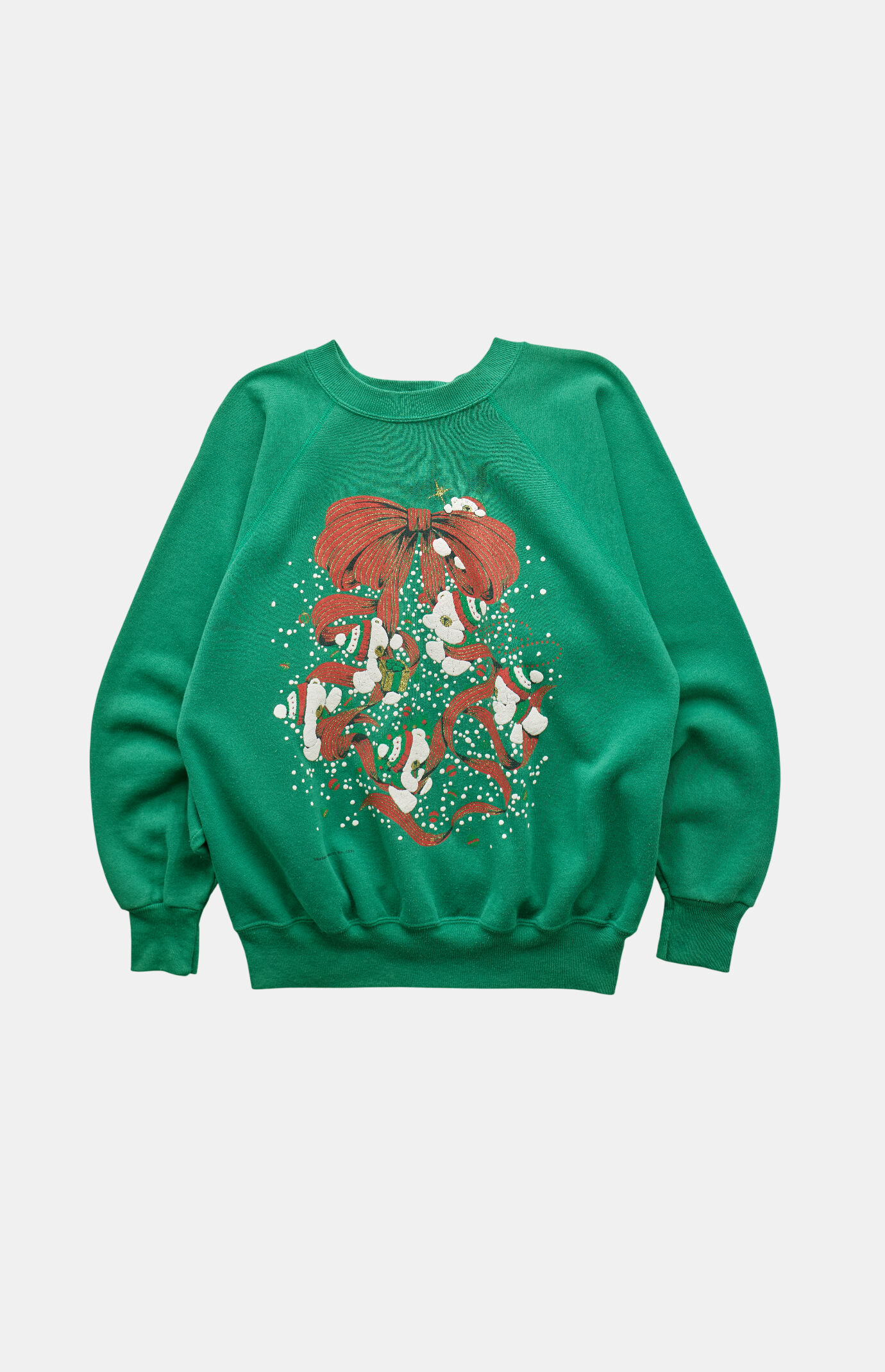 PS VINTAGE 90s Christmas Bow Crew Neck Sweatshirt