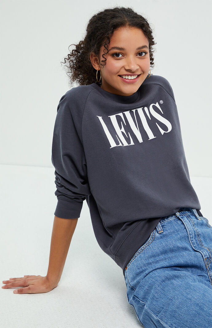 relaxed graphic crewneck sweatshirt