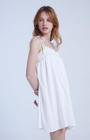 Tie Strap Babydoll Mini Dress image number 3