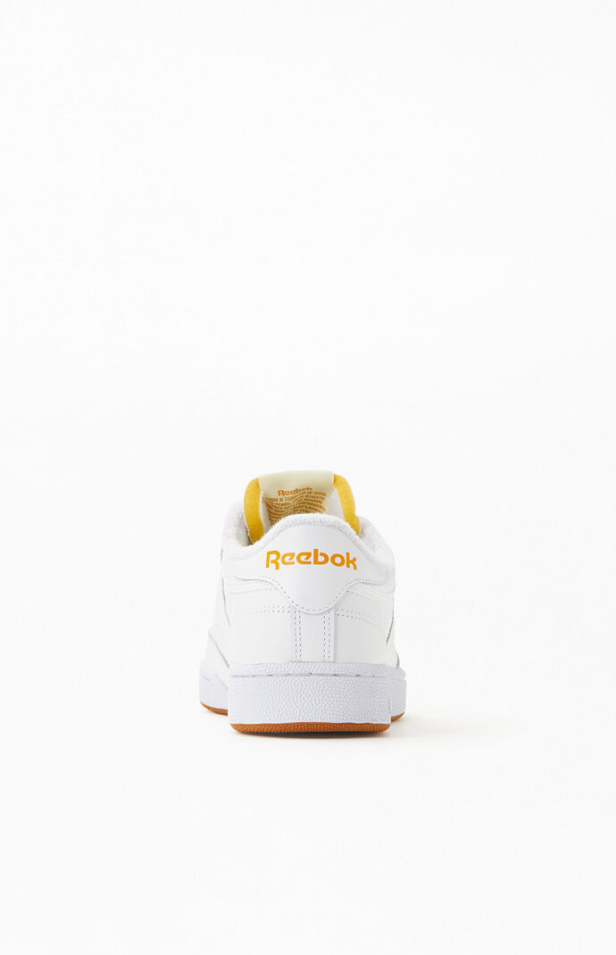 White & Gold Club C 85 Shoes