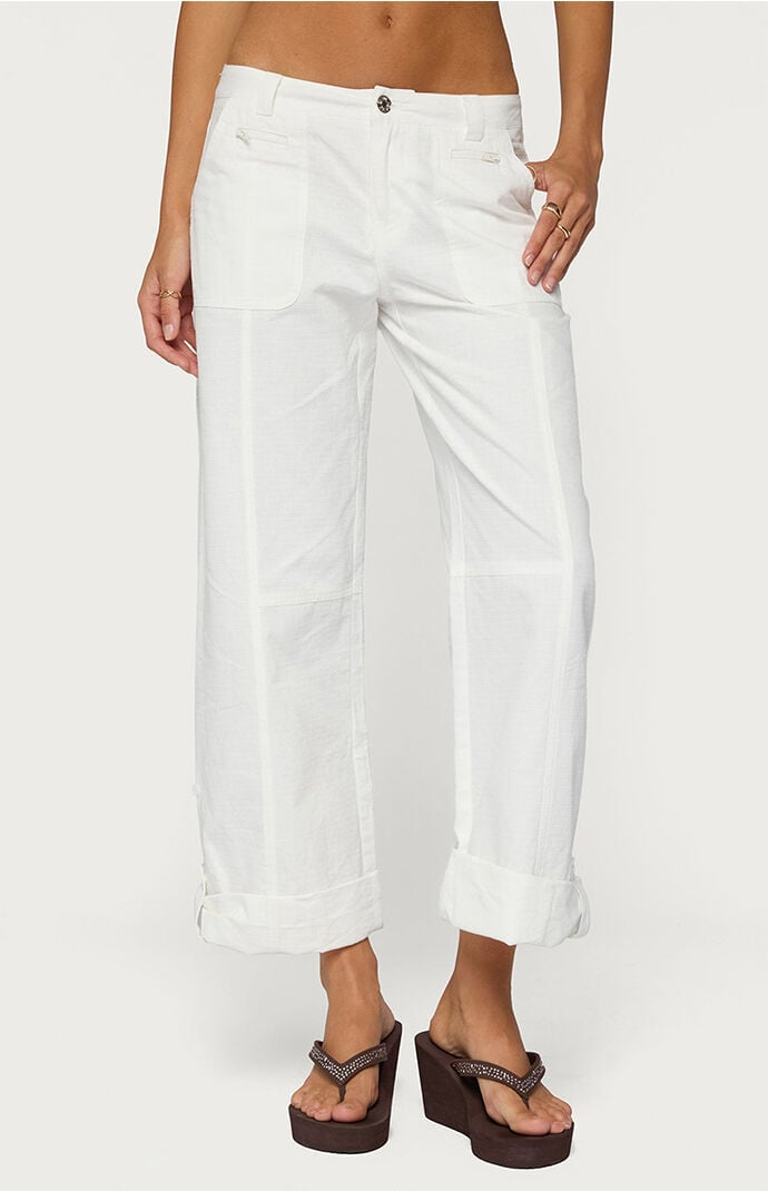 Edikted Odettia Sheer Cotton Pants