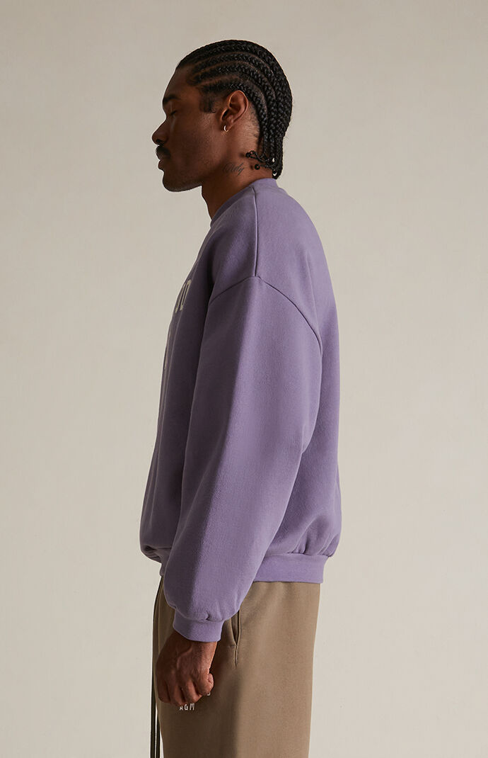 Fear of God Essentials Lavender Heavy Fleece Crew Neck