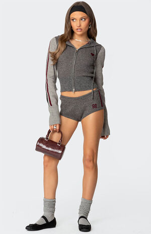 Heart Knit Micro Shorts image number 5