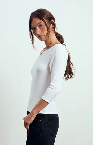 Kenzie 3/4 Sleeve Off-The-Shoulder Top image number 3