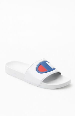 White IPO Slide Sandals image number 1