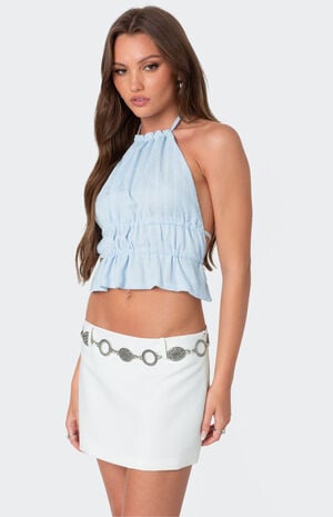 Double Drawstring Backless Top image number 3