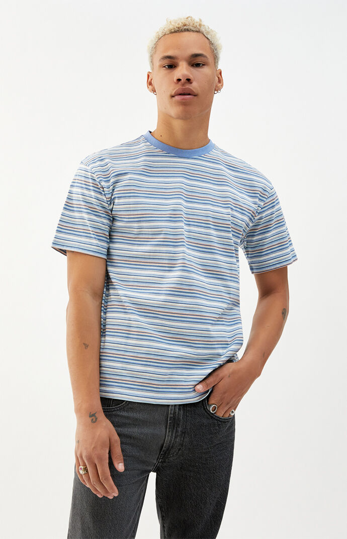 August Knits Striped Short Sleeve T-Shirt
