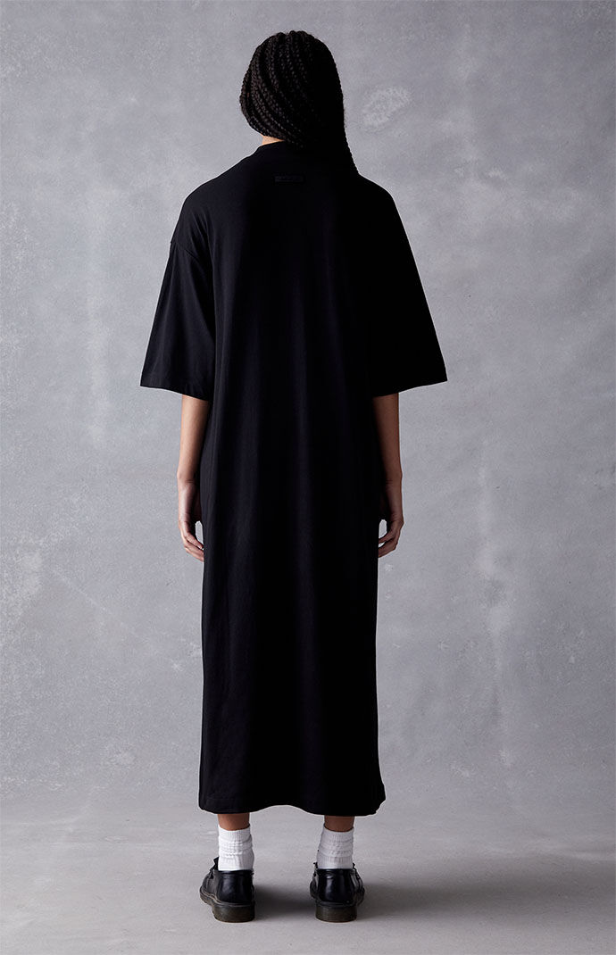 Fear of God Essentials Women s Jet Black 3 4 Sleeve T Shirt Dress