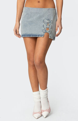 Bowdie Washed Denim Mini Skirt image number 2