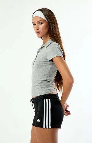 Black & White 3-Stripes Brief Shorts image number 3