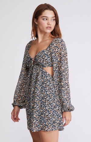 Cutout Fit & Flare Mini Dress image number 2