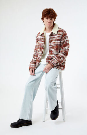Plaid Sherpa Shacket image number 4