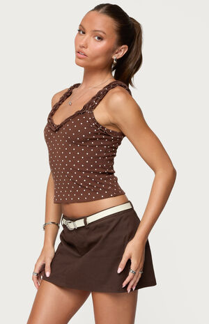 Pippin Ruffle Polka Dot Tank Top image number 2