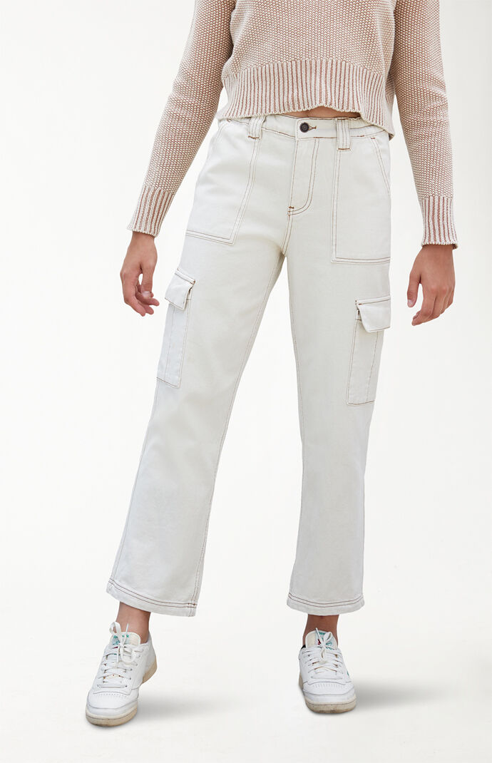 white cargo pants