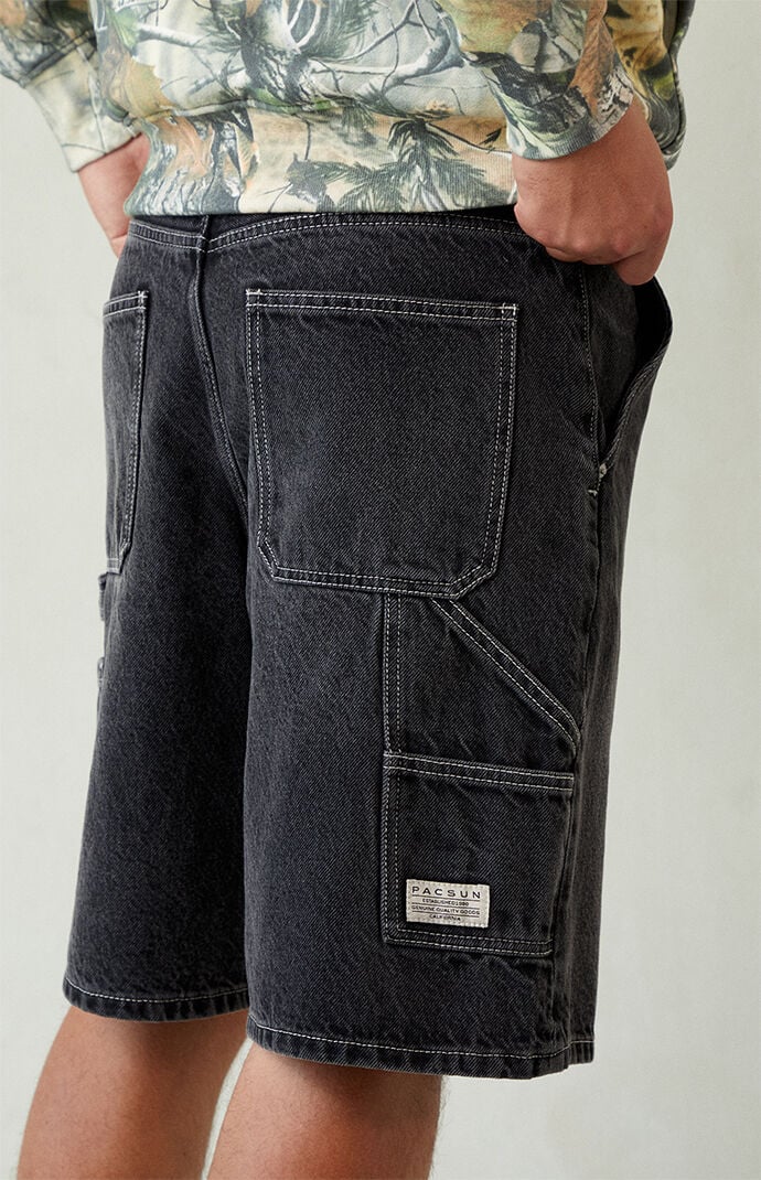 Pacsun Black Baggy Denim Carpenter Shorts | PacSun