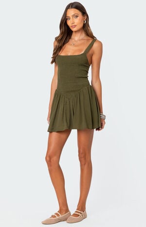 Drop Waist Smocked Mini Dress image number 2