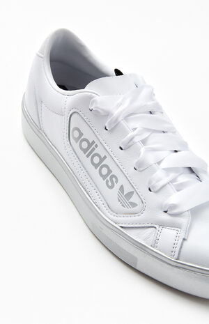 Women's White Sleek Sneakers image number 6