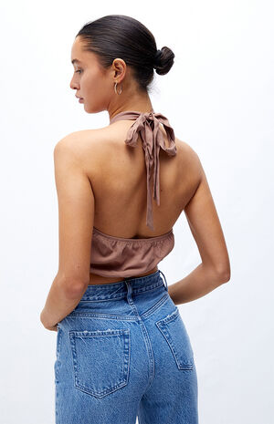 Crossover Halter Tank Top image number 3