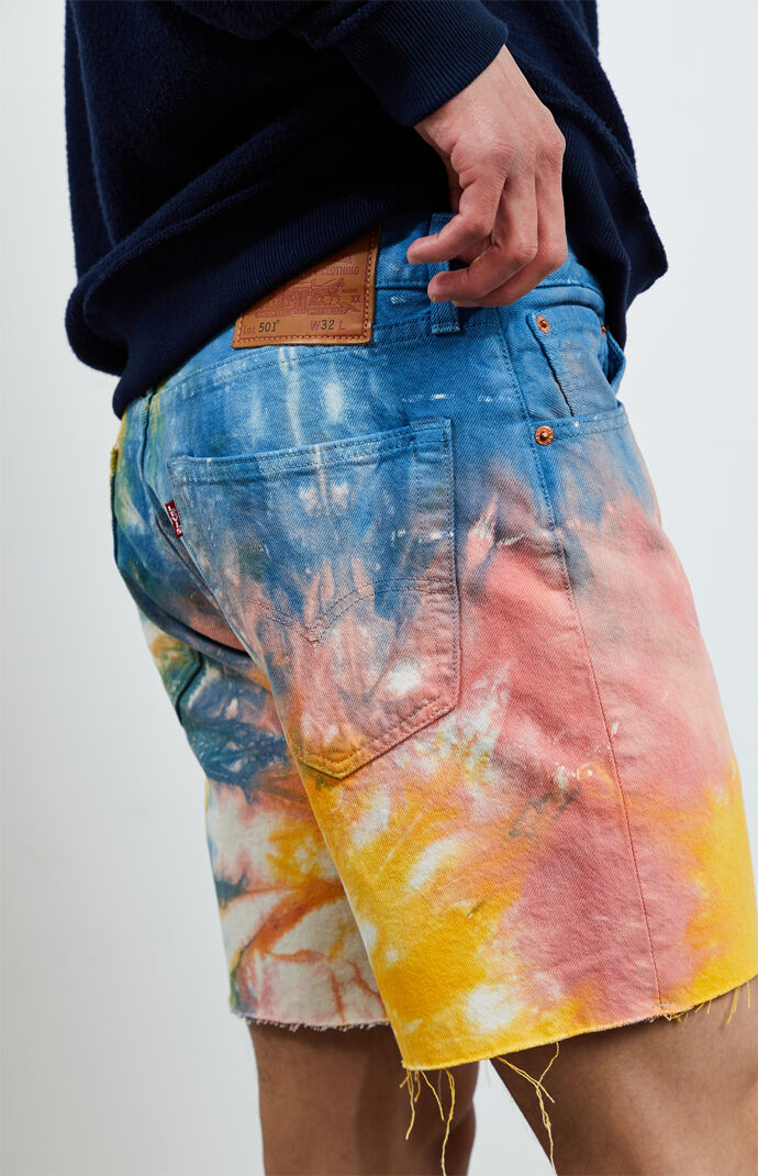 511 Tie-Dyed Cut-Off Denim Shorts