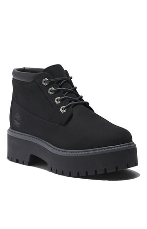 Women's Black Stone Street Mid Lace-Up Waterproof Boots image number 10