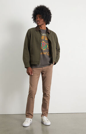 Khaki Slim Chino Comfort Stretch Pants image number 1