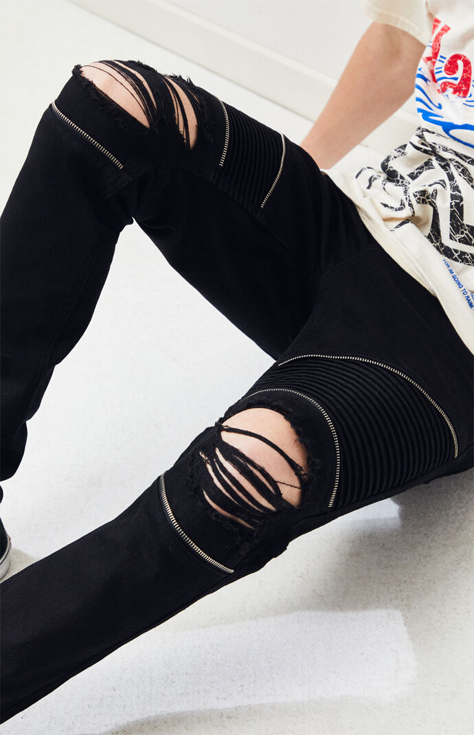 skinny jeans with zippers