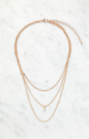 LA Hearts Layered Chain Necklace | PacSun