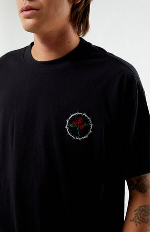 Metal Rose Embroidered T-Shirt image number 3