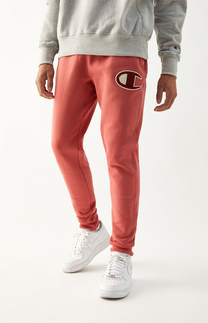 Reverse Weave C Applique Fleece Jogger Pants