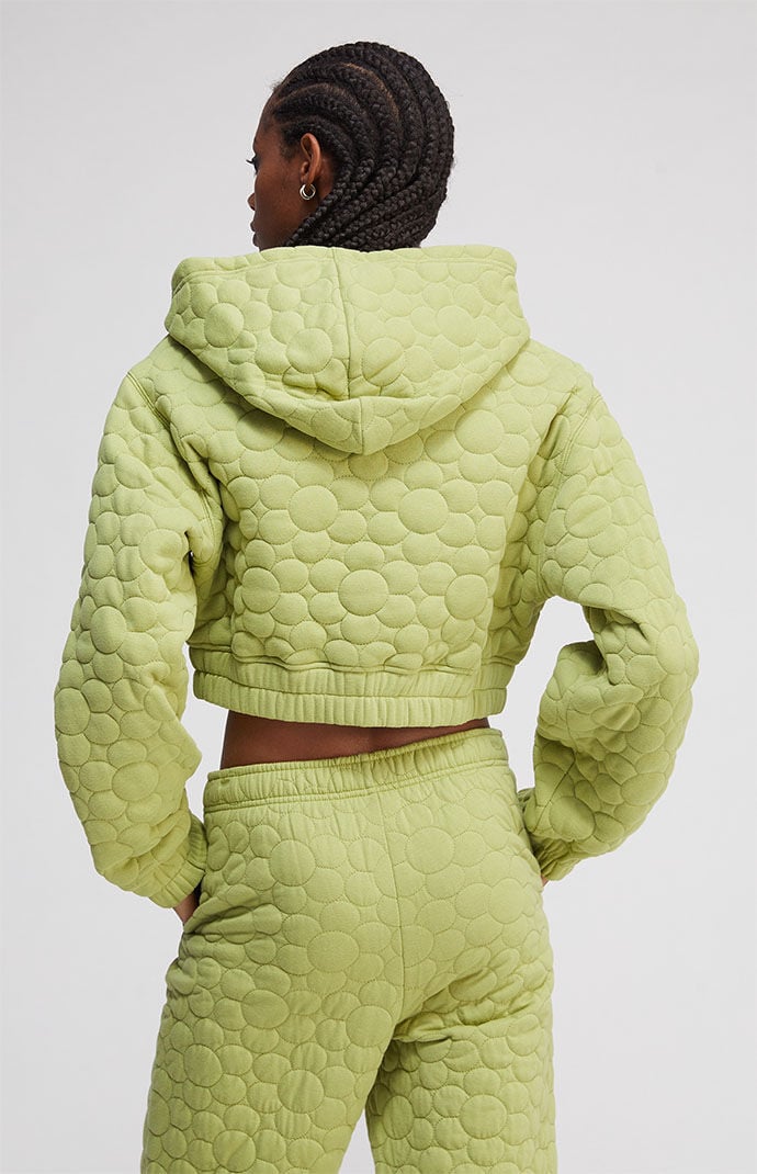 Quilted zip clearance up hoodie