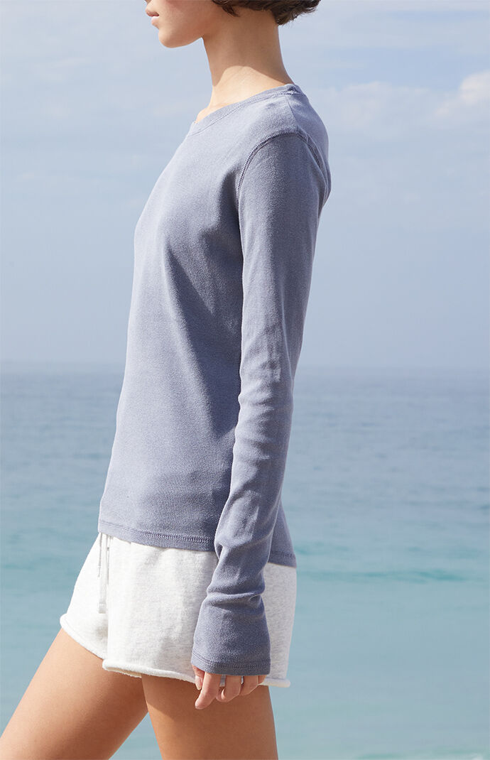 John Galt Dark Gray Ainsley Long Sleeve Top | PacSun