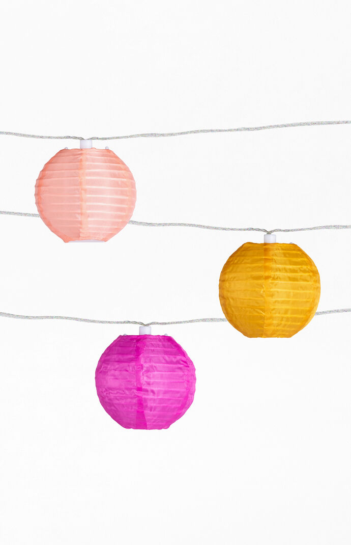 Peach Solar String Lights