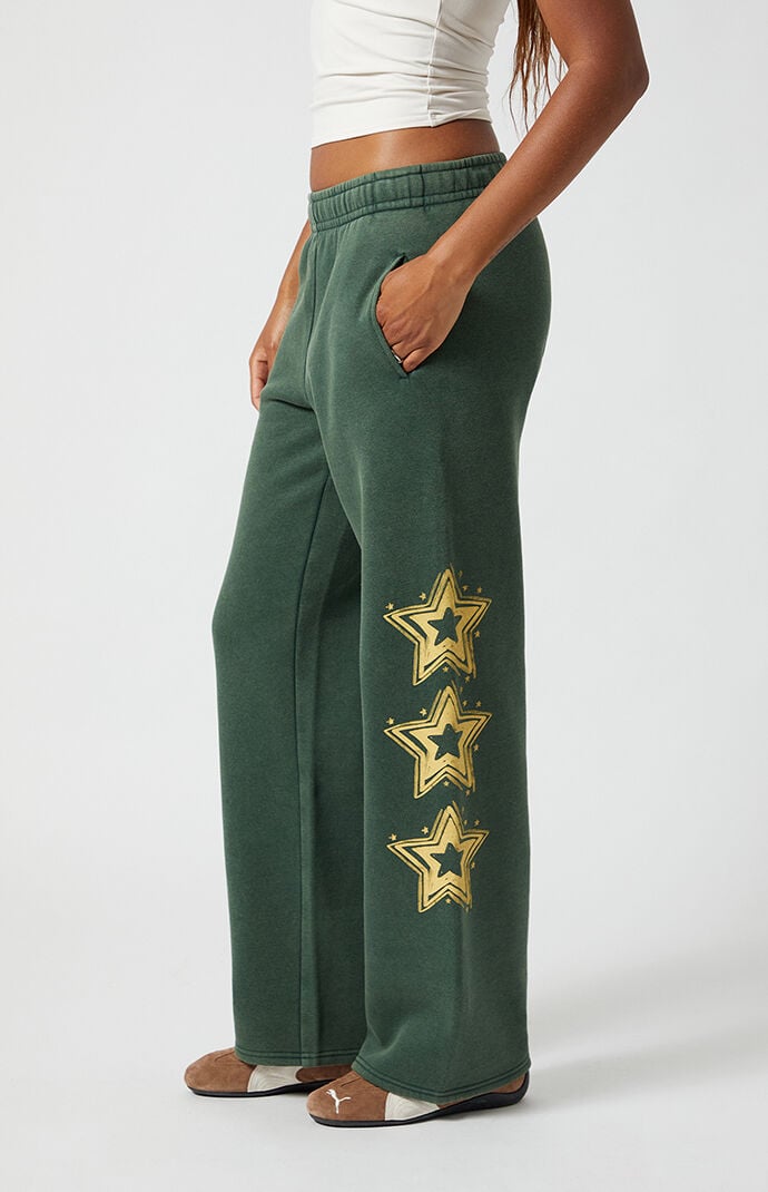 パンツ AFB Star Graphic Sweatpants Olive Pacsun Star Vintage Wash Baggy Sweatpants | Pacsun