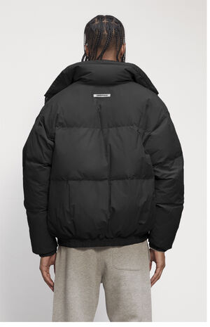 black puffer jacket