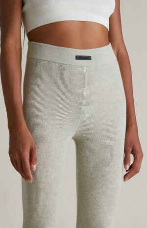 Women's Heather Stone High Power Ribbed Knit Leggings image number 5
