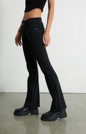 PacSun Black Button Tab Low Rise Bootcut Jeans PacSun
