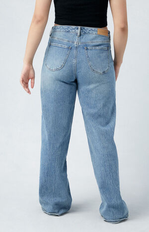 PacSun Eco Stretch Medium Indigo Curve Low Rise Baggy Jeans