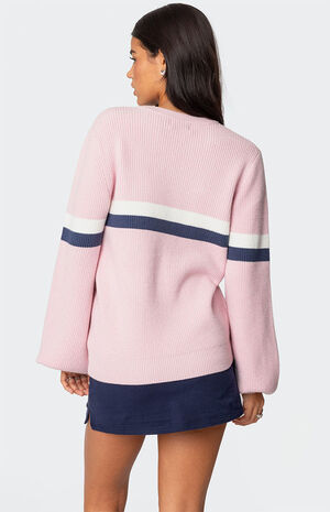 Nautical Striped Oversized Sweater image number 5
