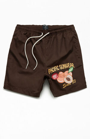 Brown Peaches 17" Swim Trunks image number 1