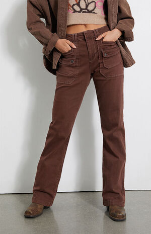 Mid Rise Pocket Bootcut Pants image number 2