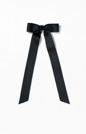 Ribbed Single Loop Bow Barrette image number 1