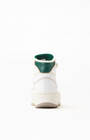 Women's White & Green Club C Double Geo Mid Sneakers image number 3