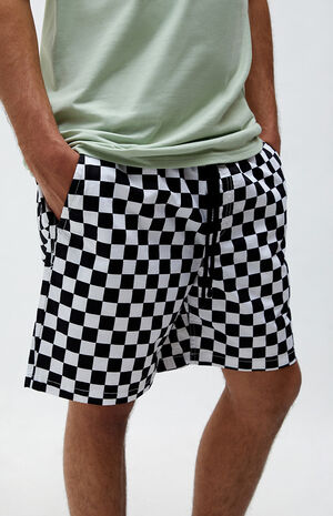 Organic Checkered Range Elastic Waist Shorts image number 5