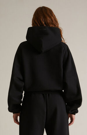 Women's Black Fleece Cropped Hoodie image number 4