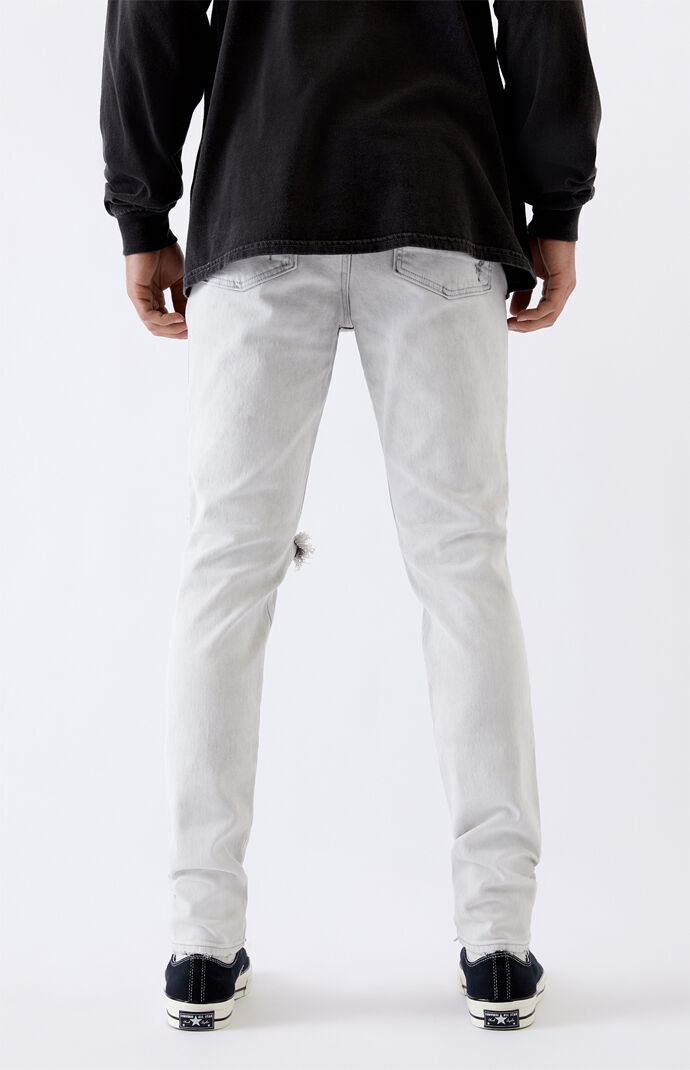 Bleach Ripped Stacked Skinny Jeans