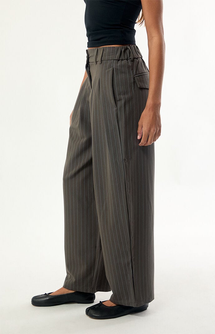 Daisy Street Brittle Pinstripe Wide Leg Pants