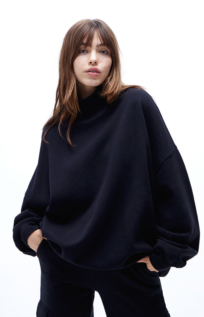 Mock neck sale sweatshirt