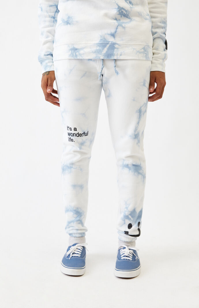 Pacsun blue tie clearance dye sweatpants