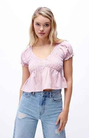 V-Neck Babydoll Top image number 1
