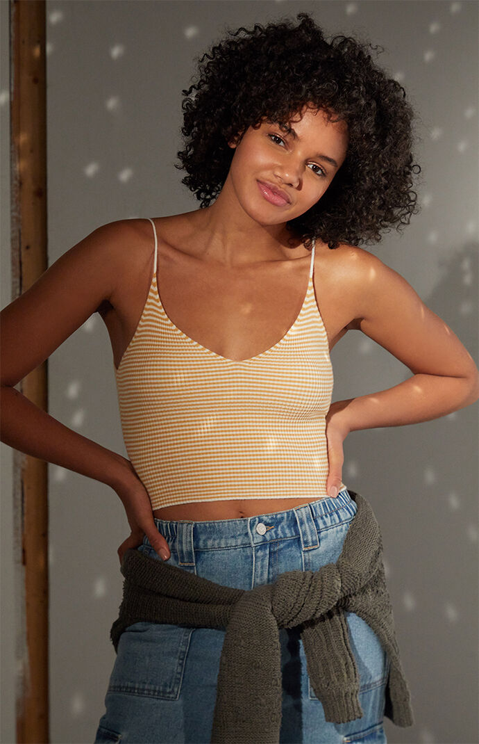 Deep V-Neck Sweater Cami Top